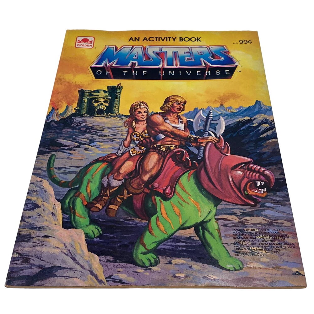 Vintage 1983 Masters of the Universe Golden Activity Book Used Good Condition